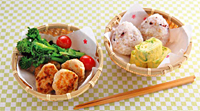 鶏つくねと春野菜のお弁当